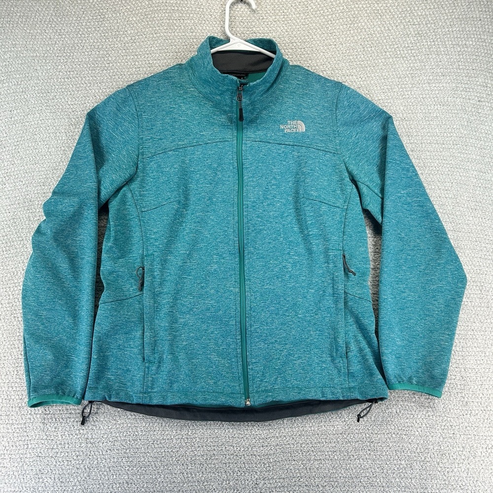 The North Face Apex Canyonwall Jacket Womens Large Teal Full Zip Softshell